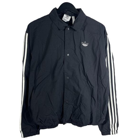 Adidas Button Down Nylon Jacket - Picture 1 of 8